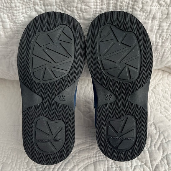 Never worn! Made in Italy Unisex Leather Toddler Shoes-Blue, EU 22 (size 6) - Picture 5 of 8